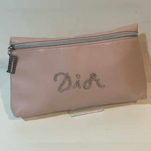Dior Blush Pink Bag Pouch with Silver Detailing clutch bag - Picture 2 of 7